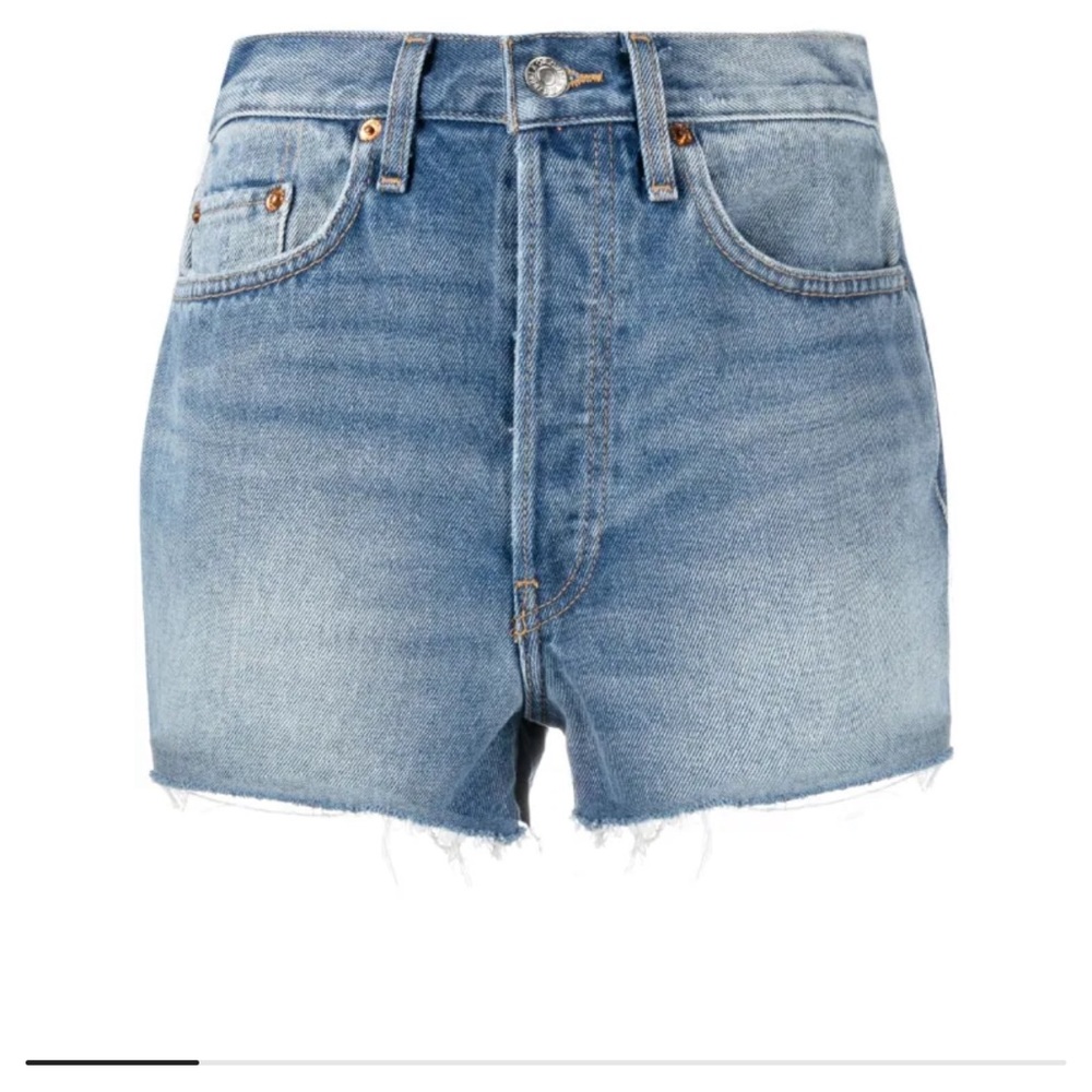 Re/Done High Rise Denim Shorts